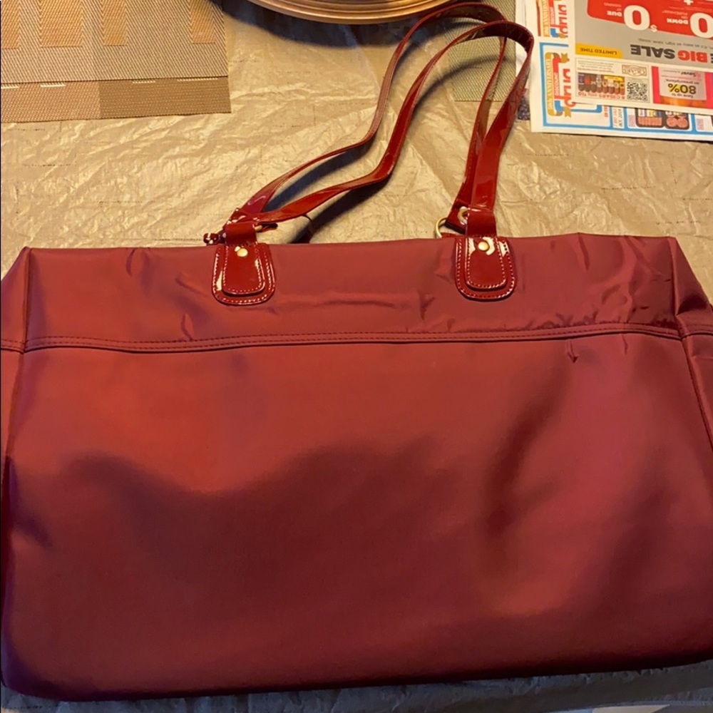 Large Red tote bag.